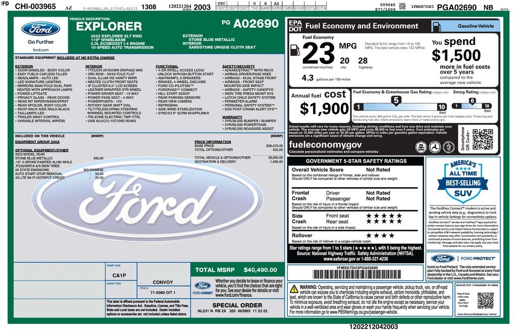 Used 2023 Blue Ford XLT image 4