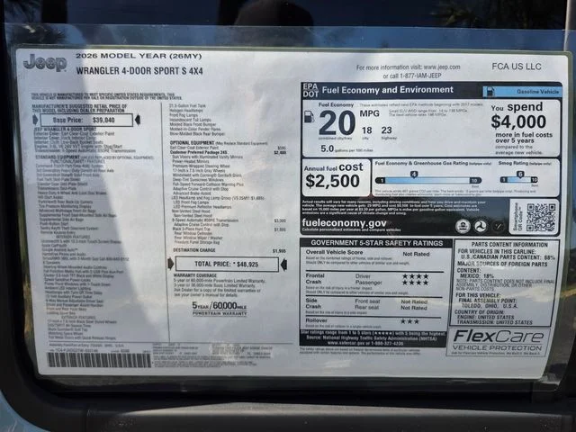 New 2026 Earl Clear-Coat Exterior Paint Jeep Sport S image 3