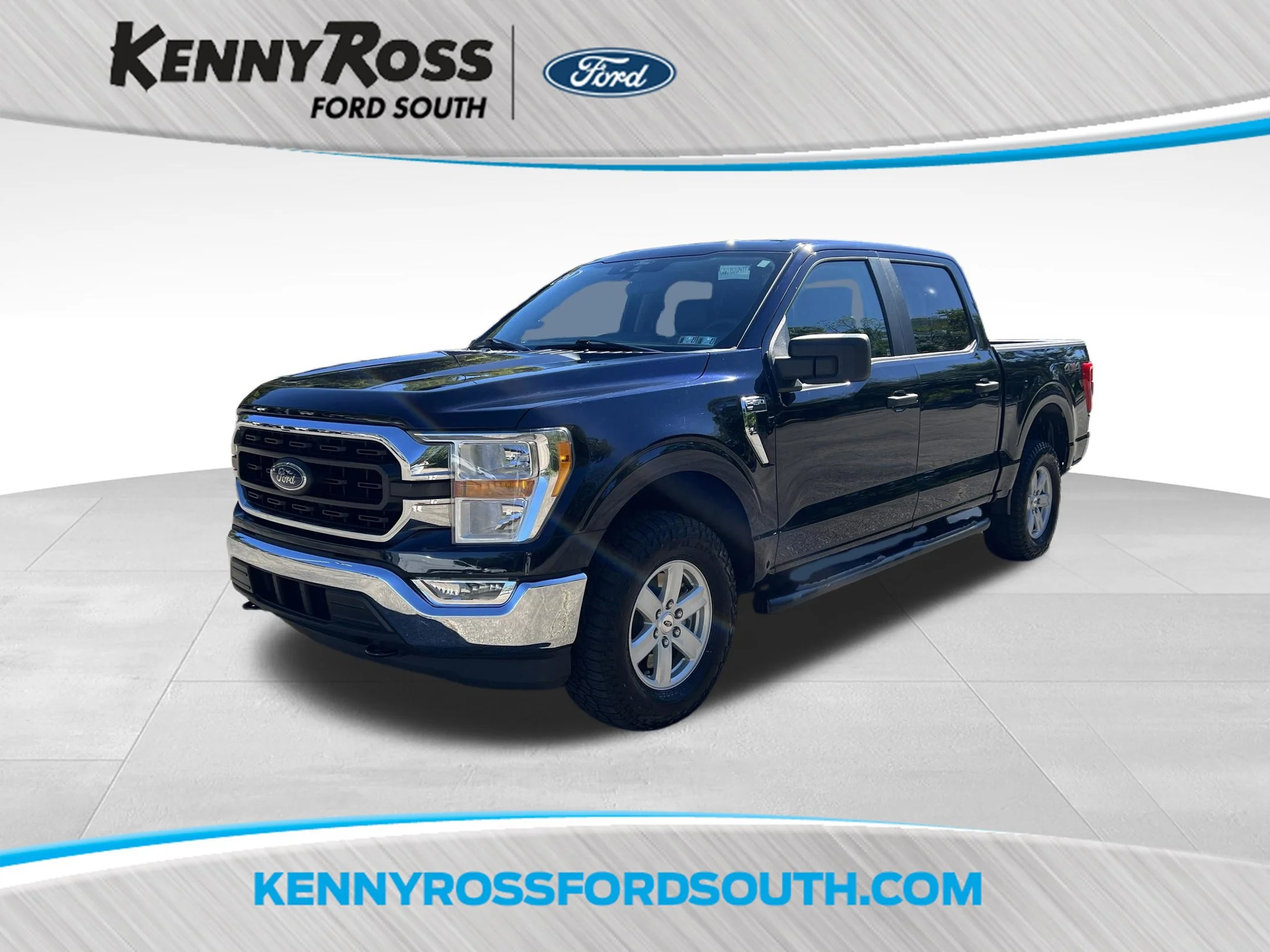 Used 2021 Blue Metallic Ford XLT image 1