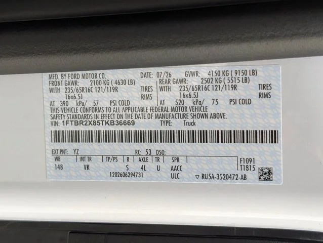 New 2026 Oxford White Ford Cargo Van image 47