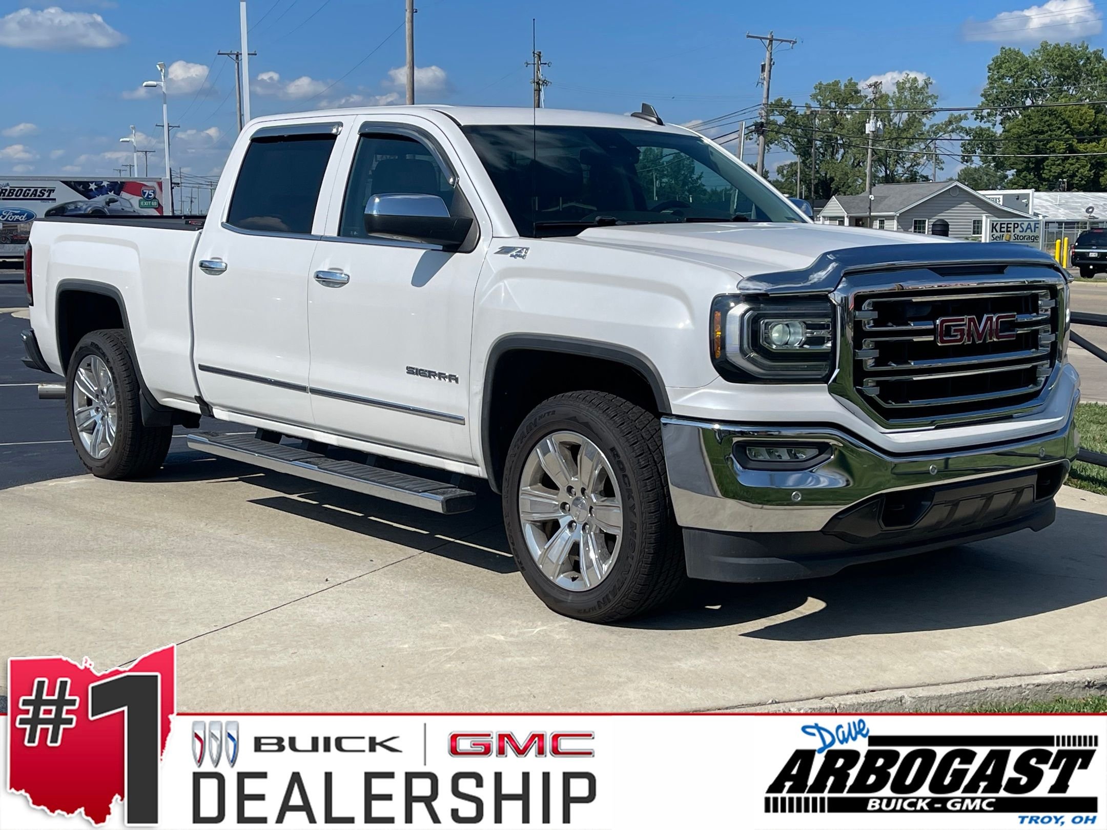 Used 2016 White Frost Tricoat GMC SLT image 1