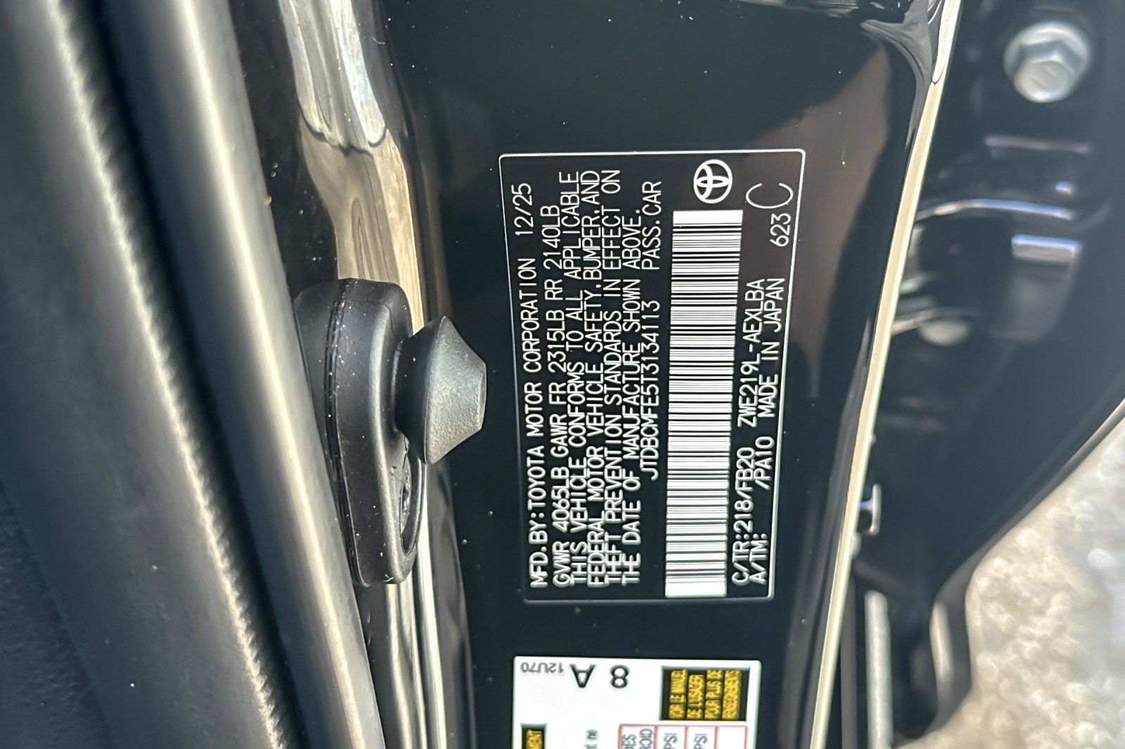 Certified Used 2026 MIDNIGHT BLACK Toyota Hybrid LE image 25