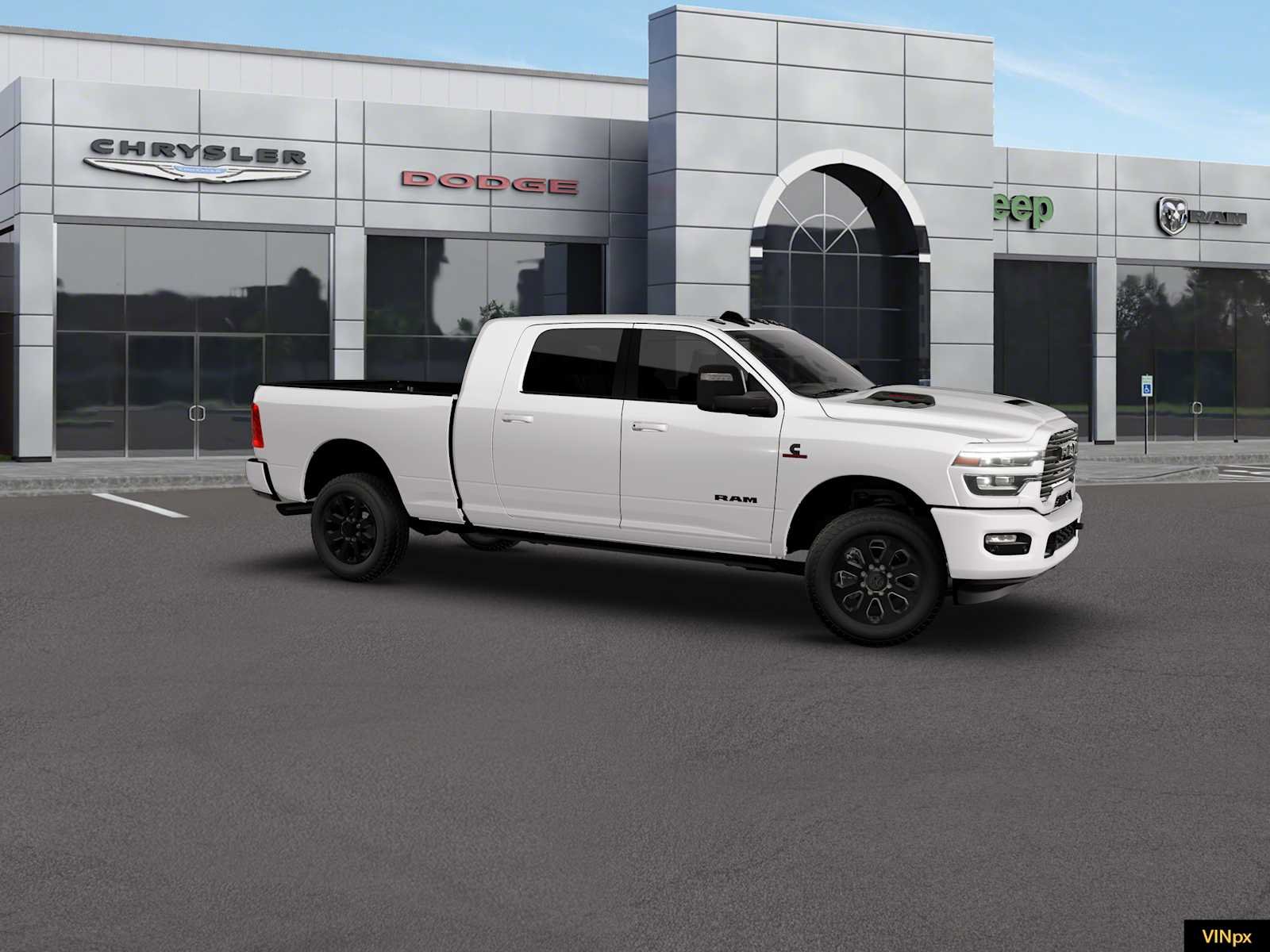 New 2026 Bright White Clear-Coat Exterior Paint RAM Laramie image 9