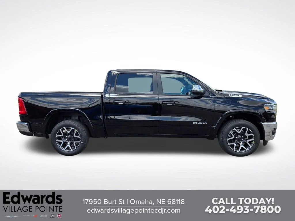New 2026 Diamond Black Crystal Pearl-Coat Exterior Paint RAM Laramie image 2