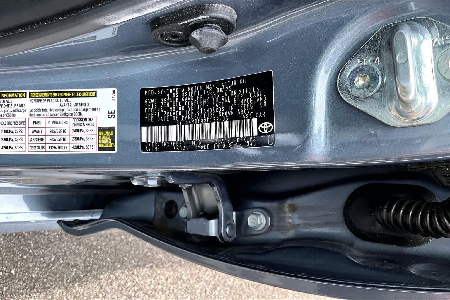 Used 2025 Celestite Toyota LE image 44