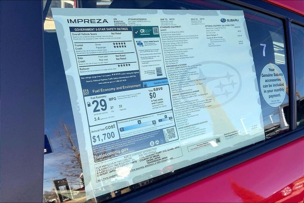 Used 2026 Red Subaru Sport image 14