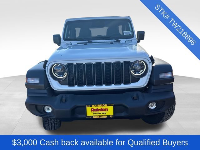 New 2026 Bright White Clear-Coat Exterior Paint Jeep Sport S image 2