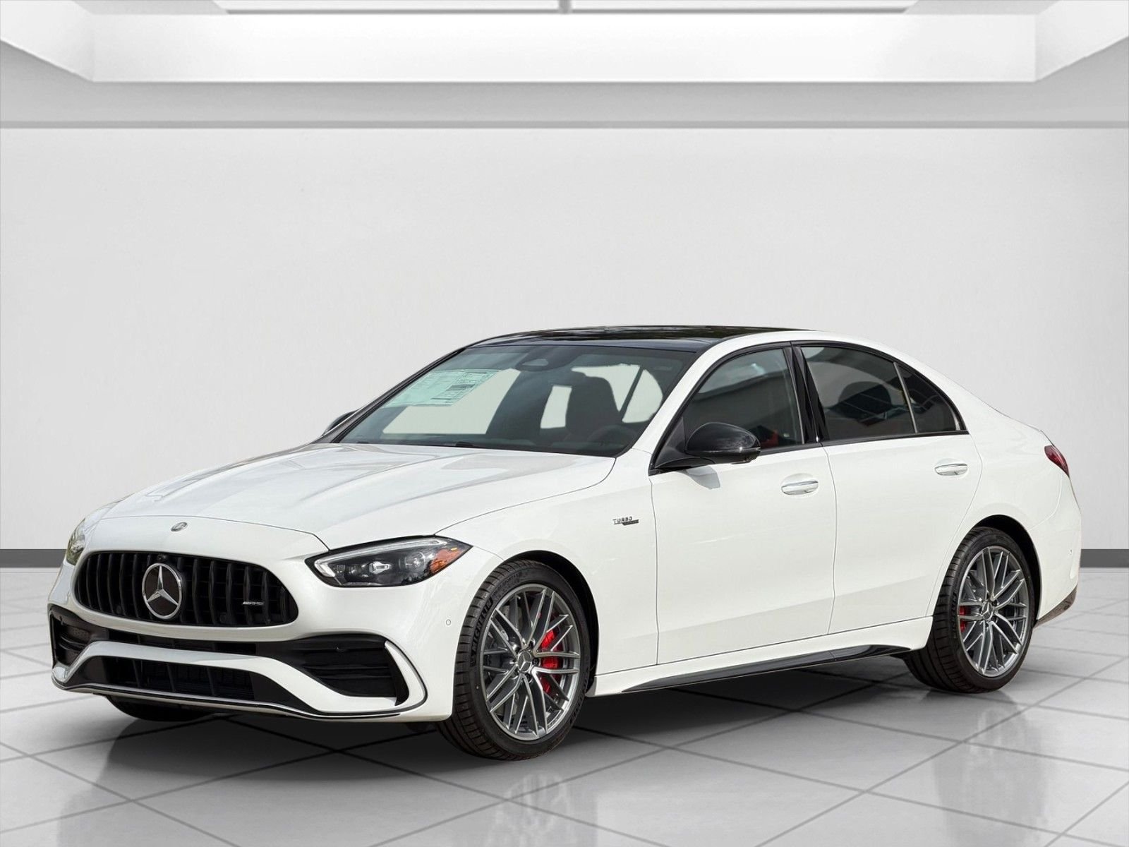 New 2026 MANUFAKTUR Moonlight White Metallic Mercedes-Benz AMG® C 43 4MATIC® Sedan image 6
