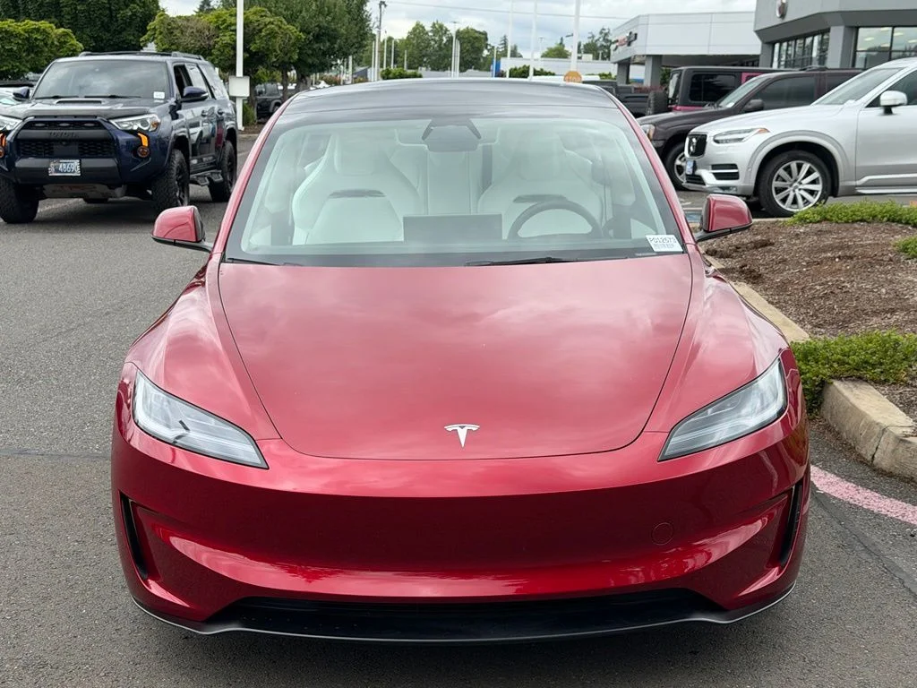 Used 2025 Red Tesla Performance image 3