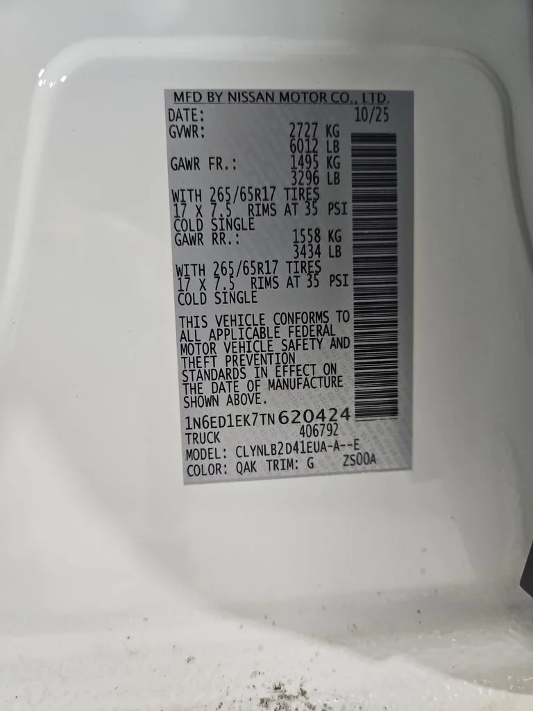 New 2026 Glacier White Nissan Crew Cab SV image 29