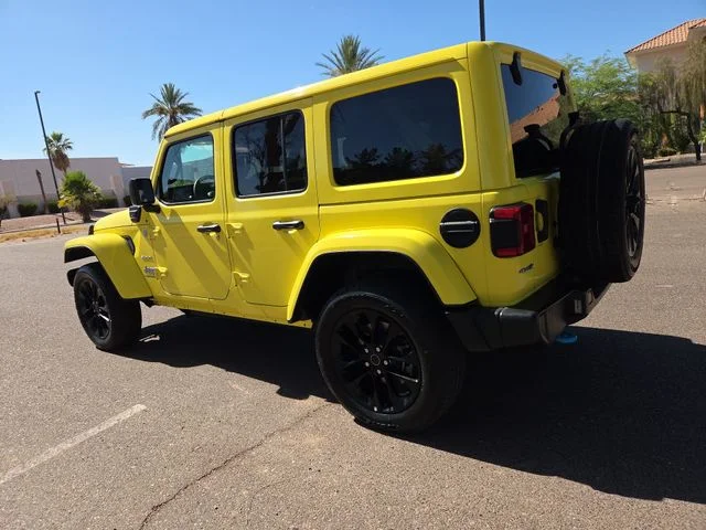 Used 2024 Yellow Jeep Sahara 4xe image 4