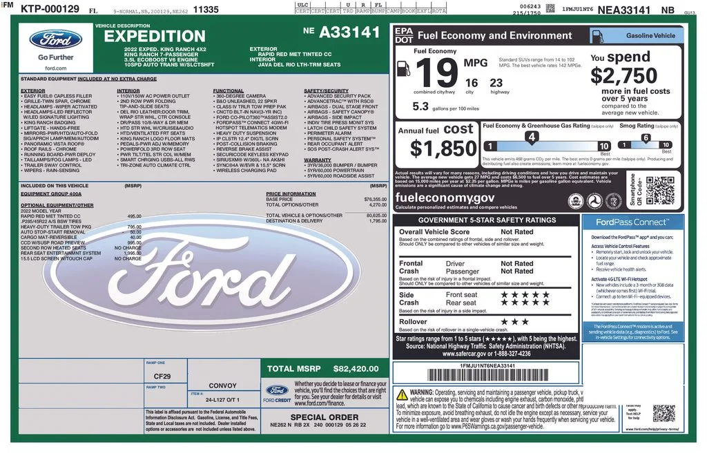 Certified Used 2022 Red Ford King Ranch image 6