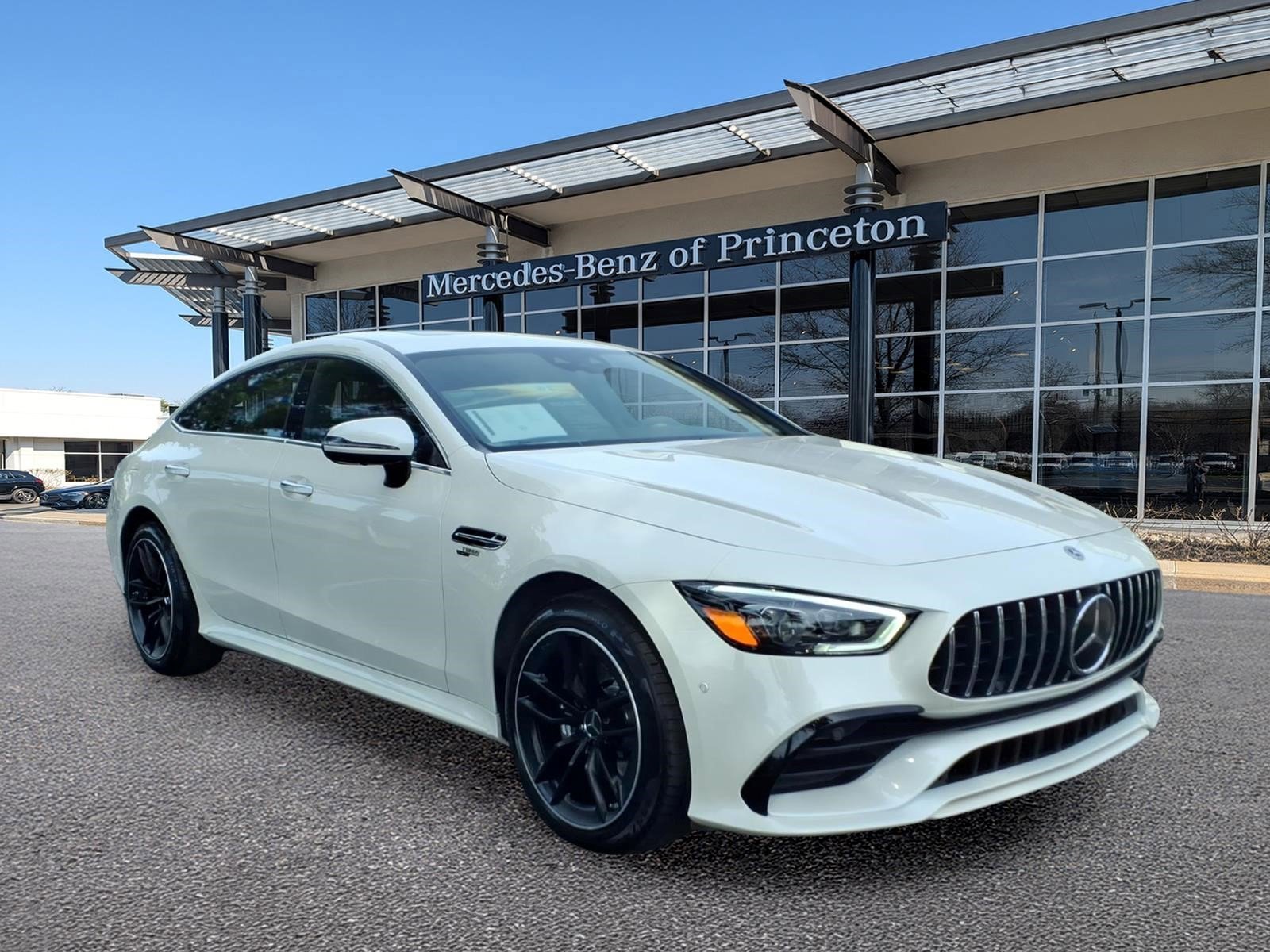Certified Used 2023 MANUFAKTUR Diamond White Metallic Mercedes-Benz AMG® GT 53 4-Door Coupe image 1