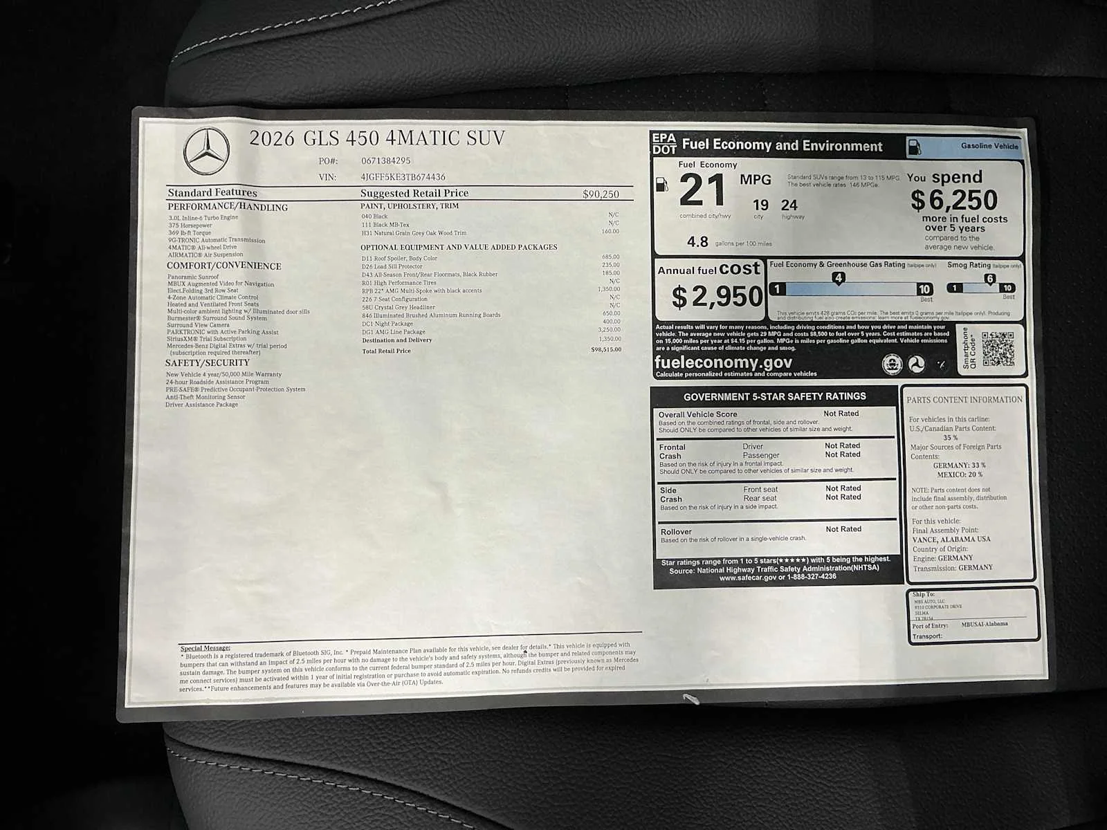 New 2026 Black Mercedes-Benz GLS 450 image 19