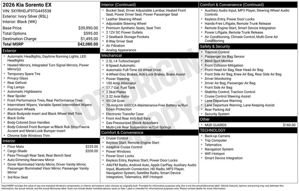 New 2026 Ivory Silver Kia EX image 29