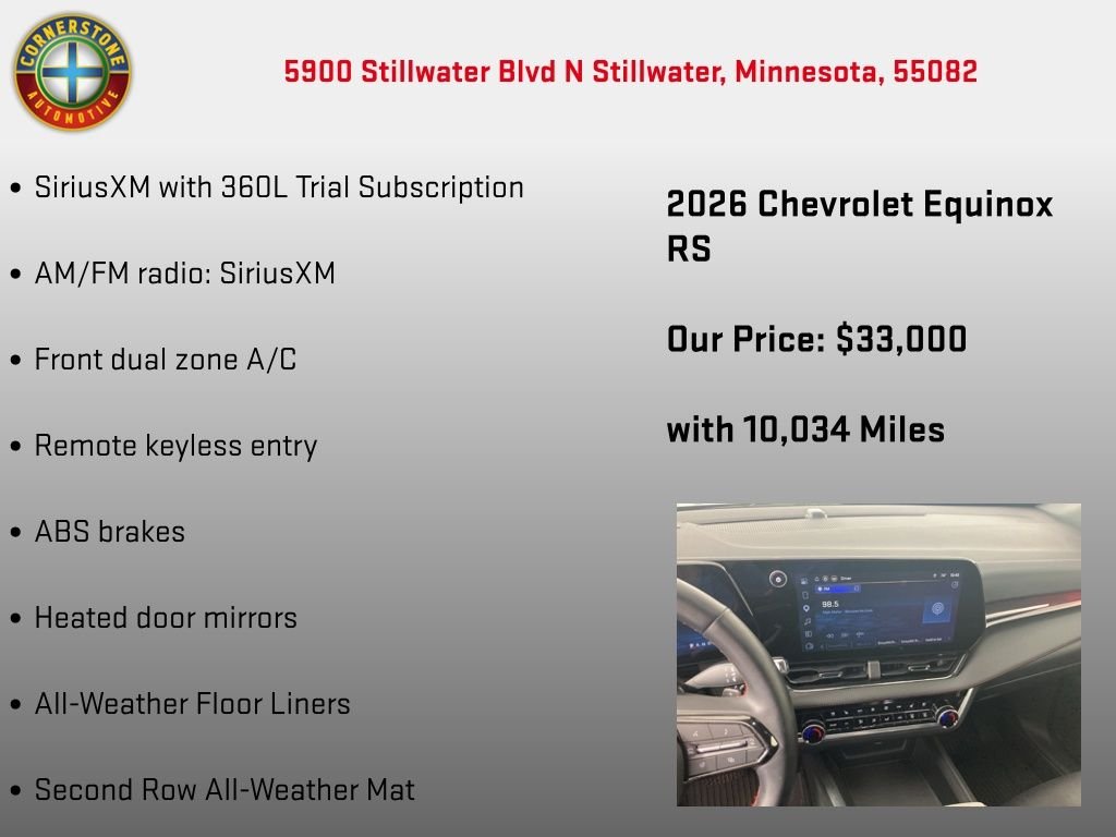 Used 2026 Sterling Gray Metallic Chevrolet RS image 5