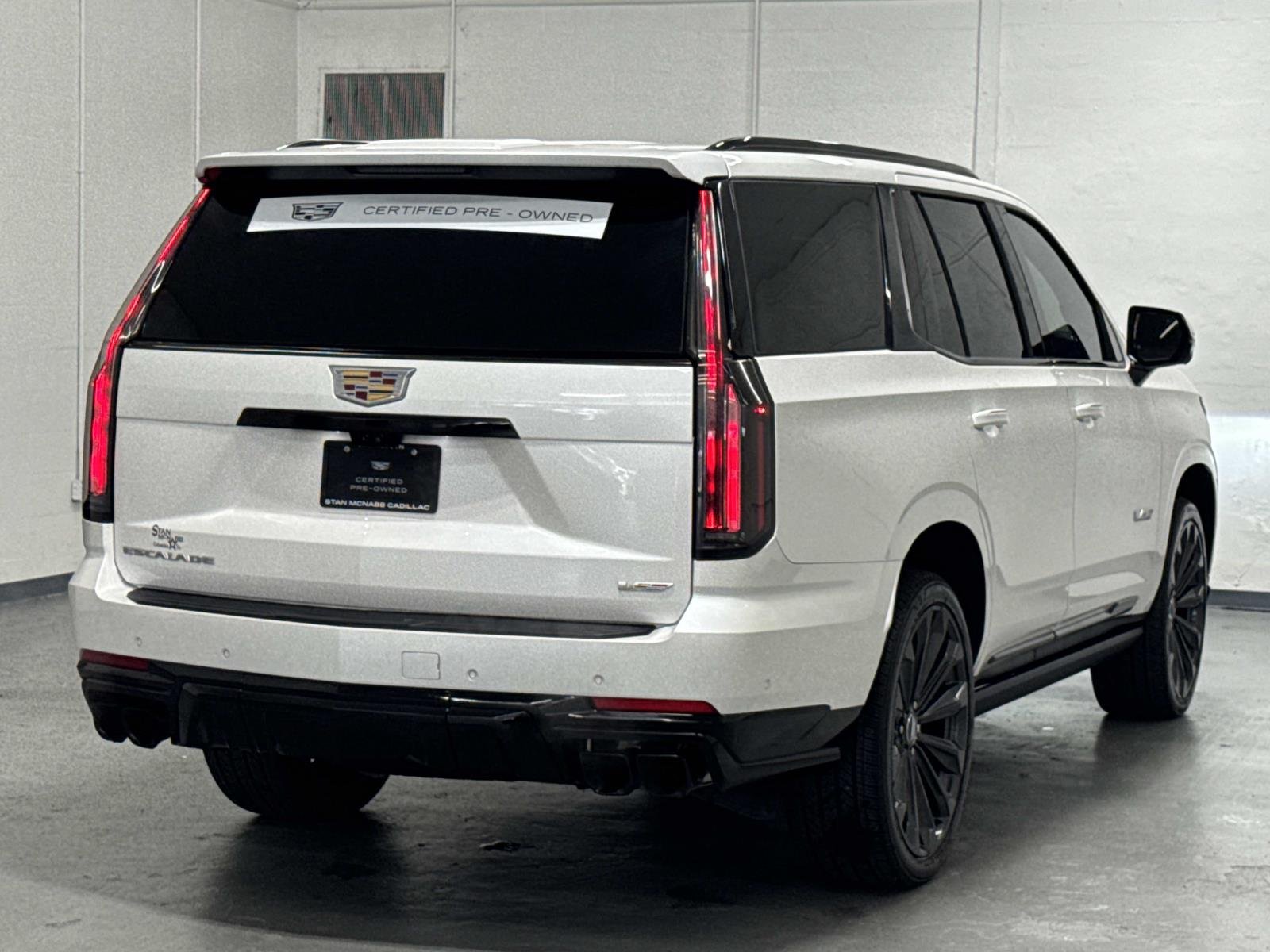 Certified Used 2025 Crystal White Tricoat Cadillac Escalade-V image 8
