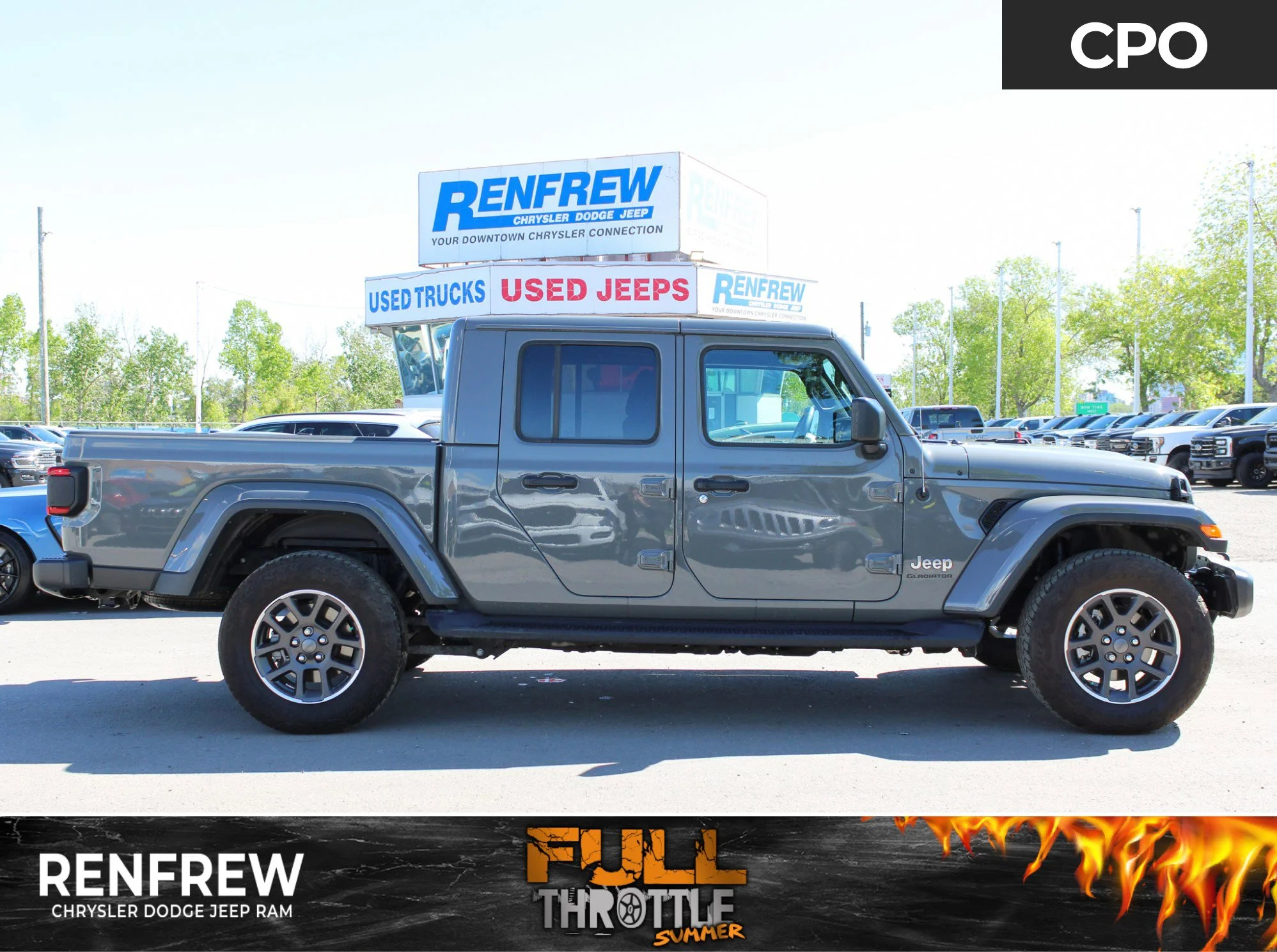 Certified Used 2023 Grey Jeep Overland * No Accidents | V6 | Heated McKinley Leather | Trailer Tow Package image 1