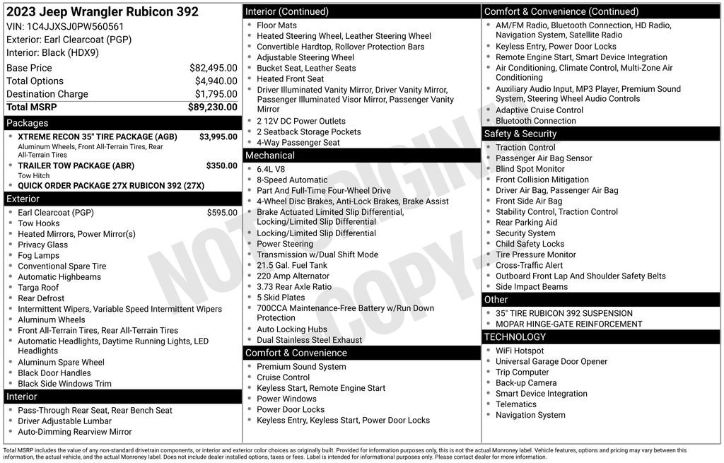 Used 2023 Gray Jeep Rubicon 392 image 52