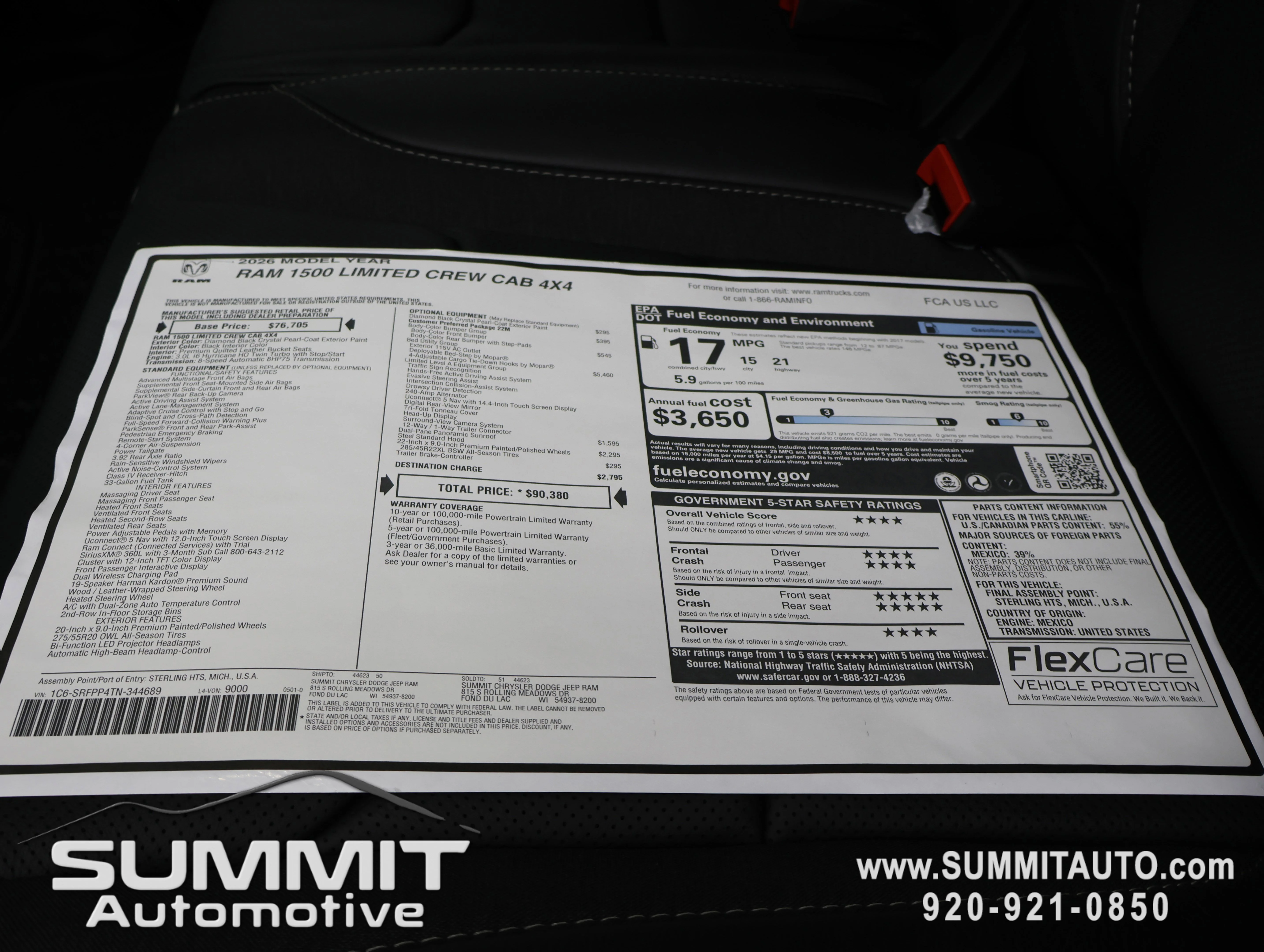 New 2026 Diamond Black Crystal Pearl-Coat Exterior Paint RAM Limited image 44