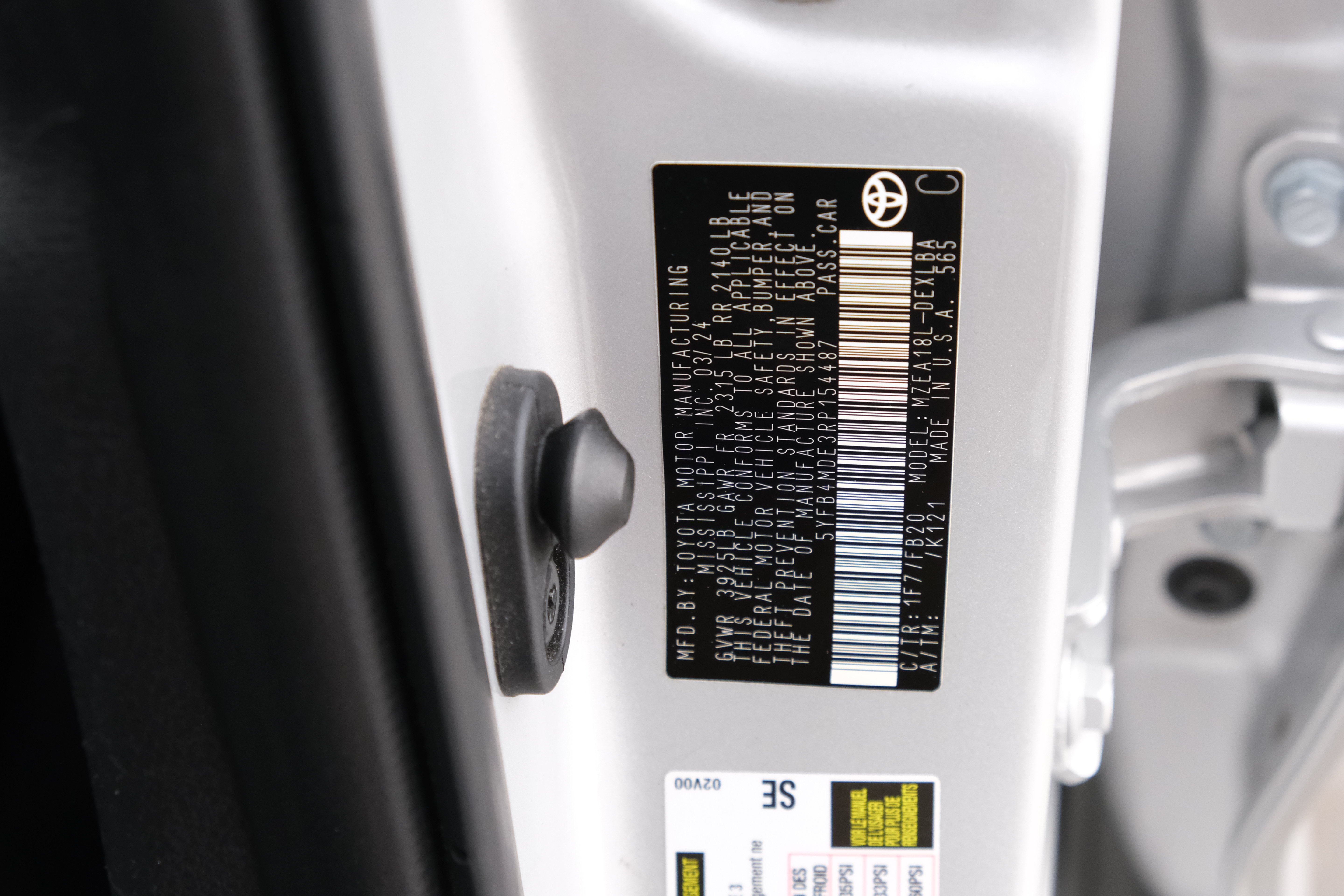 Certified Used 2024 Classic Silver Metallic Toyota LE image 34