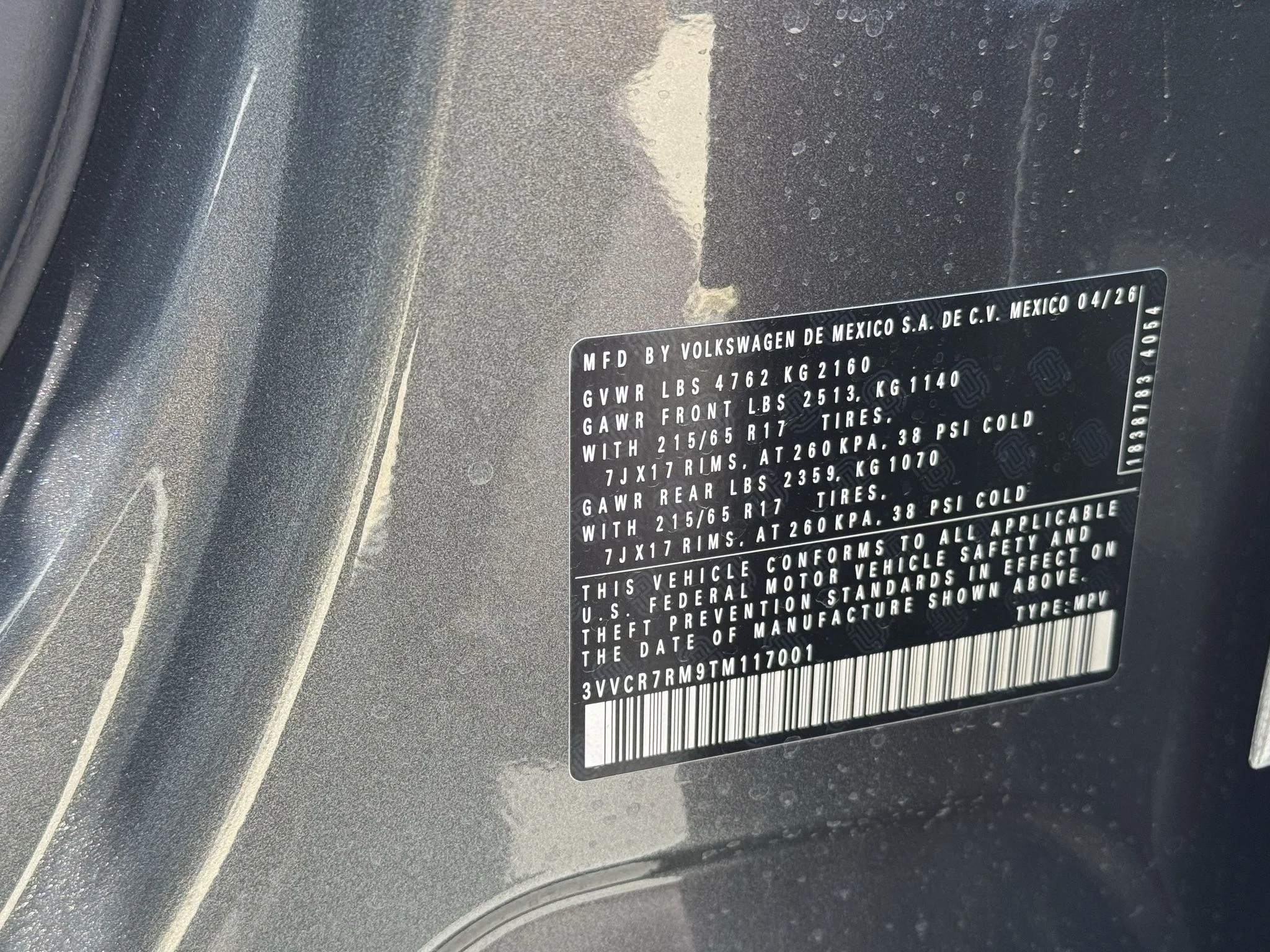 New 2026 Platinum Gray Metallic Volkswagen S image 35