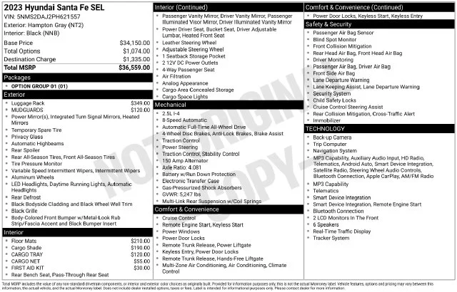 Used 2023 Gray Hyundai SEL image 8
