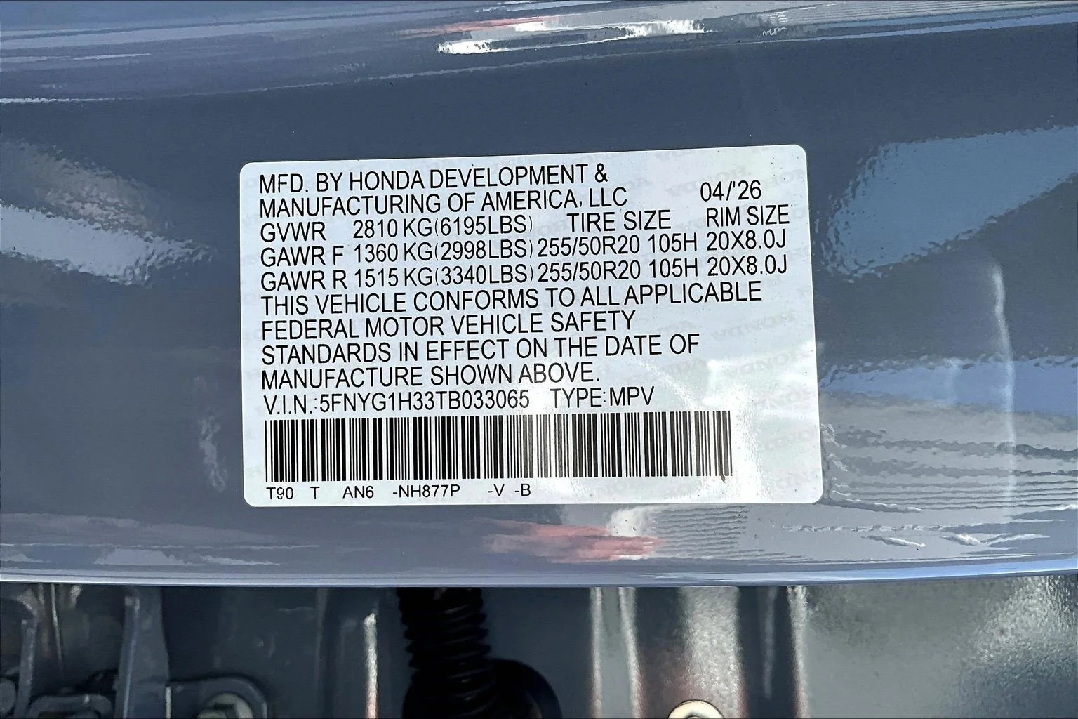New 2026 Sonic Gray Pearl Honda Sport image 8