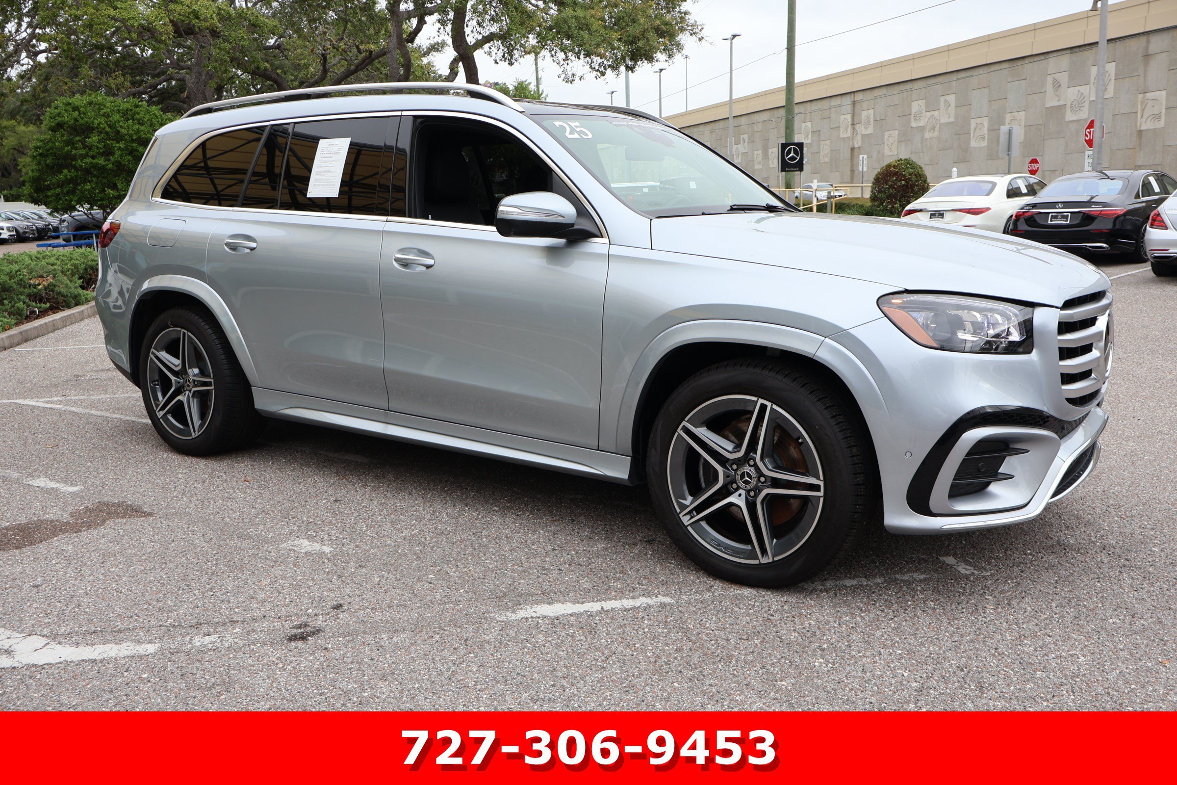 Certified Used 2025 Cirrus Silver Metallic Mercedes-Benz GLS 450 image 12