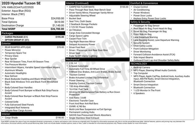 Used 2020 Blue Hyundai SE image 9