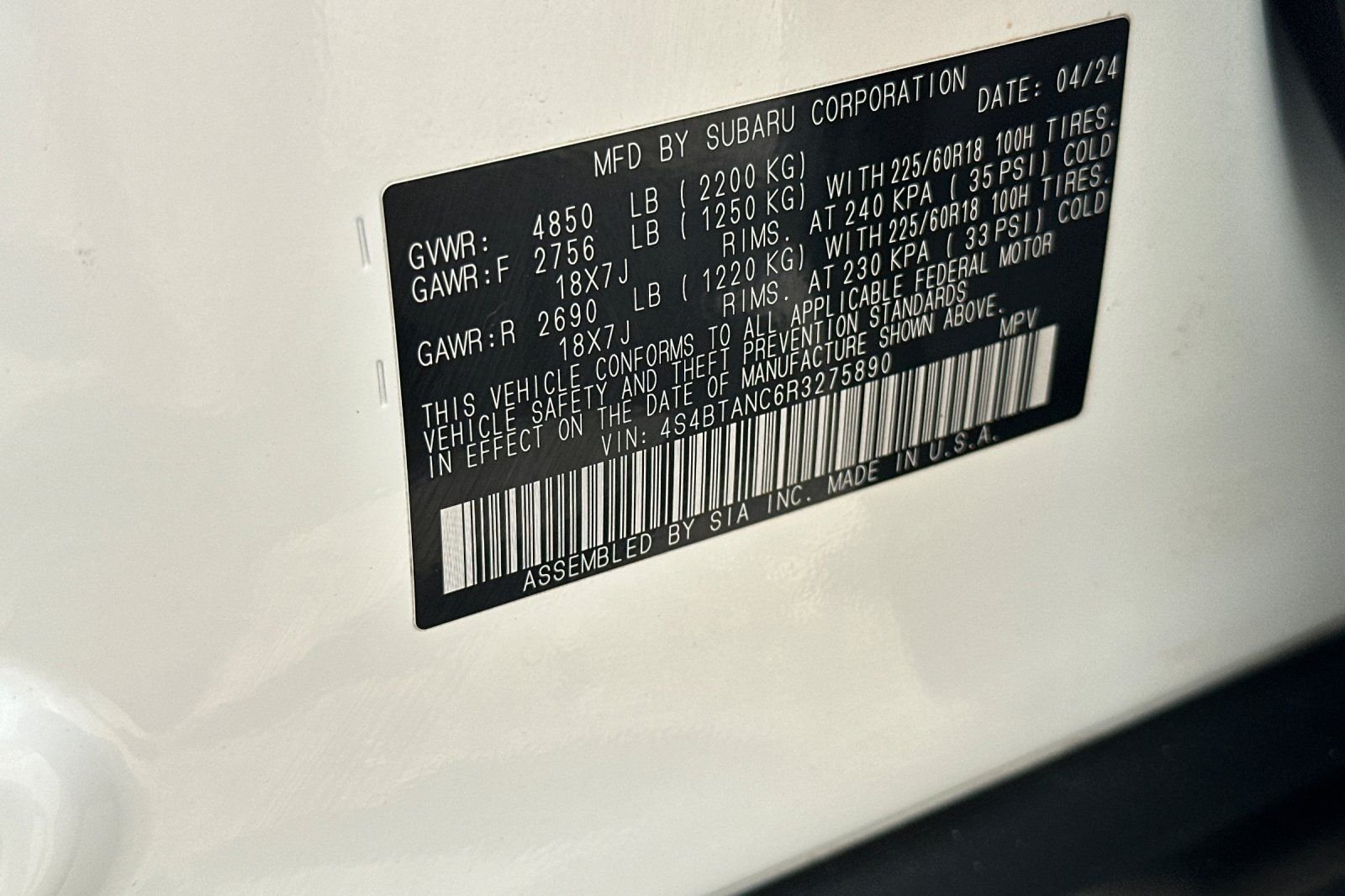 Used 2024 White Subaru Limited image 28