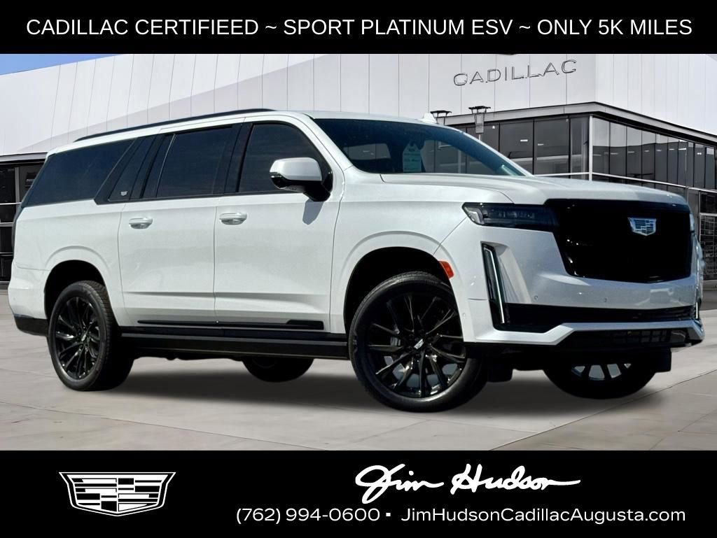 Crystal White Tricoat 2024 Cadillac Escalade ESV Sport Platinum 4WD SUV / Crossover Four-Wheel Drive 10-Speed Automatic