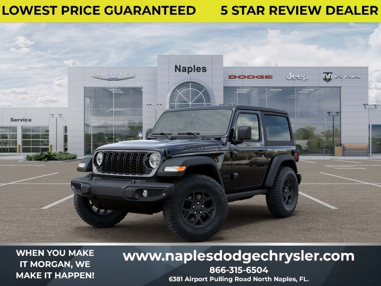New 2026 Black Clearcoat Jeep Willys image 1