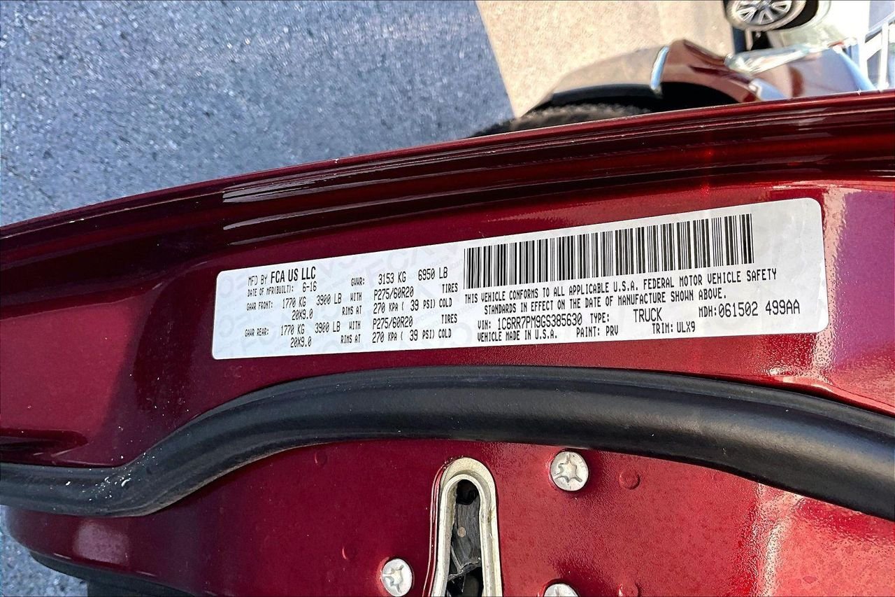 Used 2016 Delmonico Red Pearlcoat RAM Longhorn Limited image 22