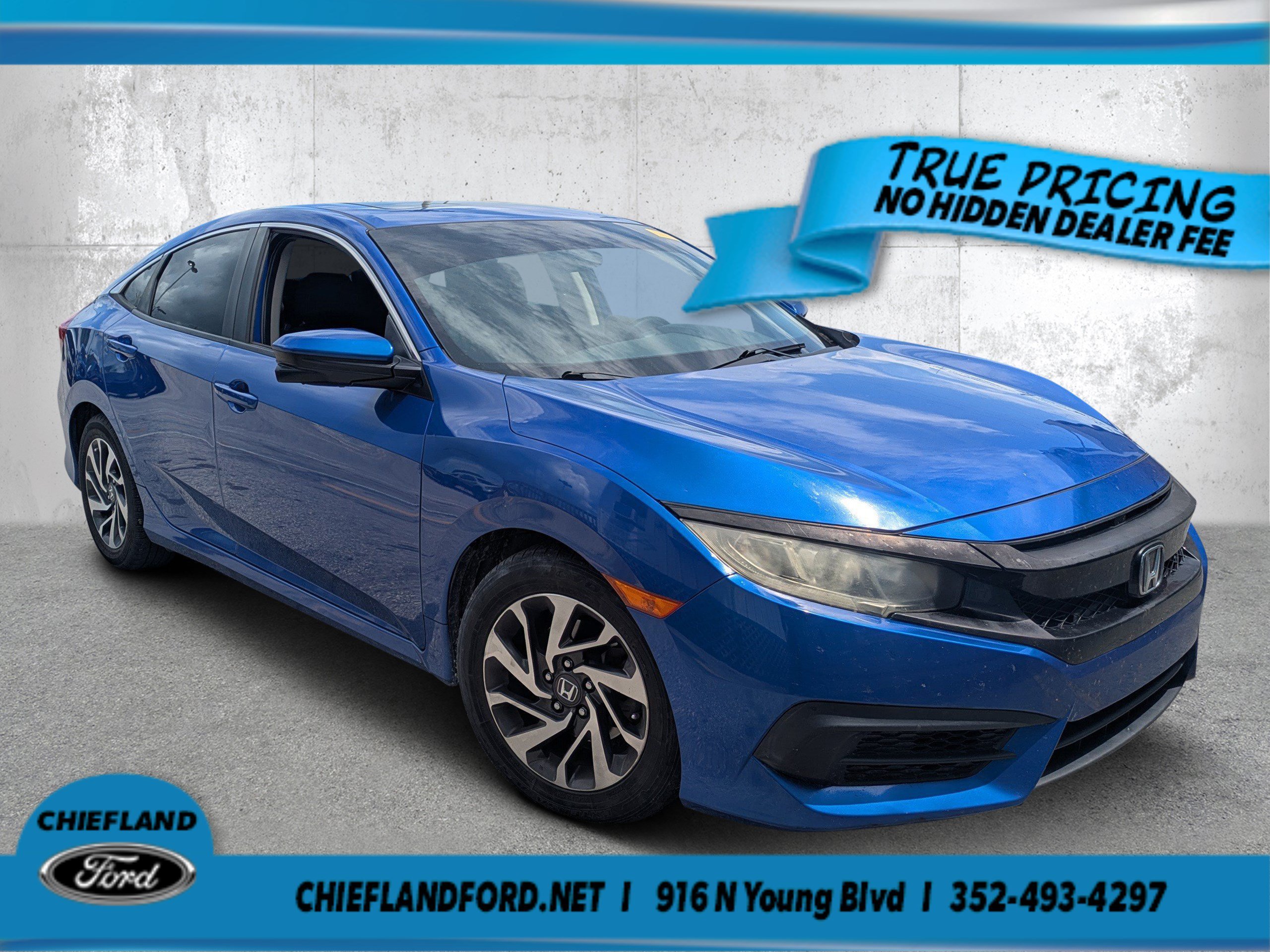 Used 2016 Blue Honda EX image 1