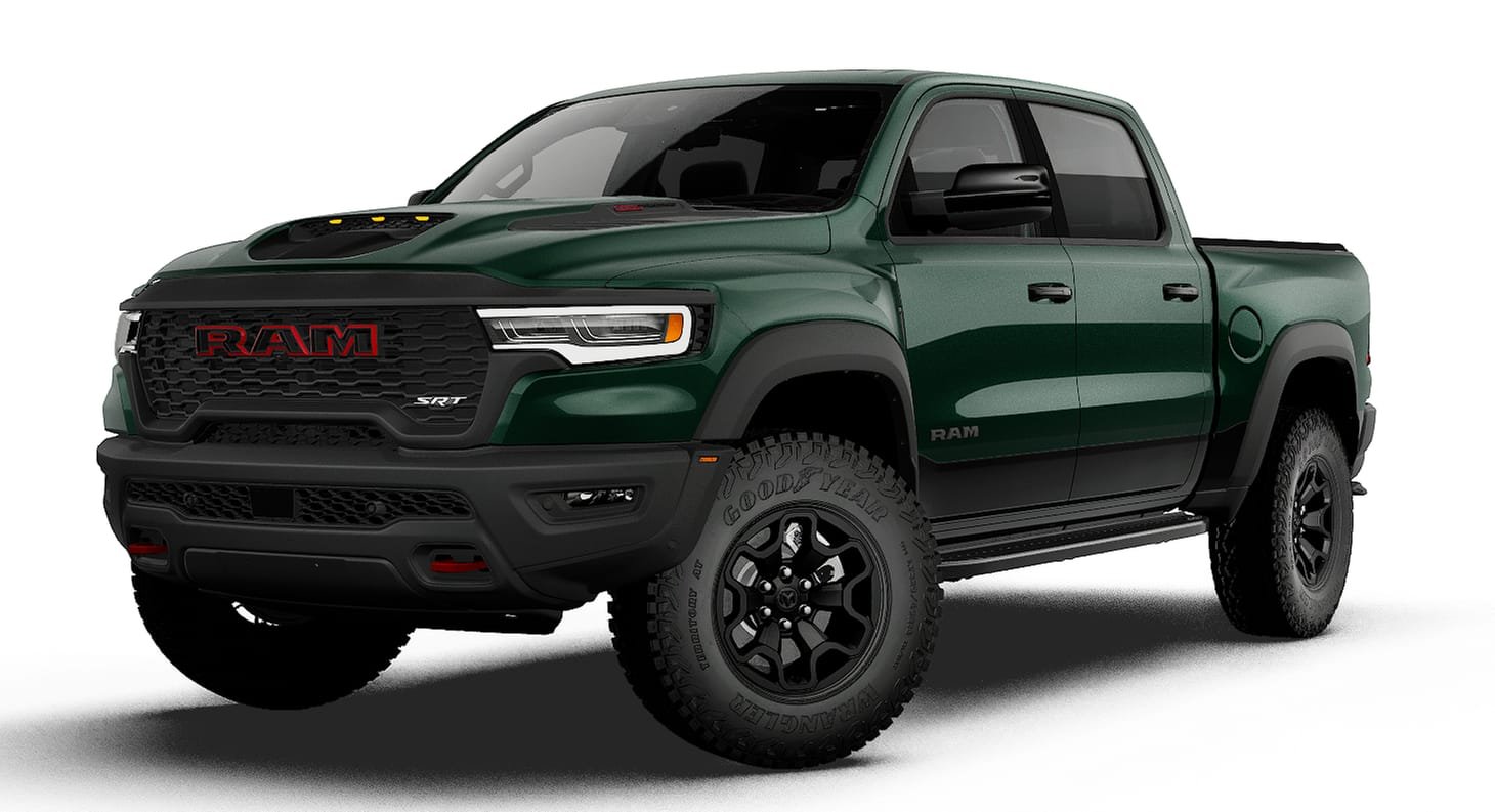 New 2027 Serrano-Green Metallic Exterior Paint RAM TRX image 1
