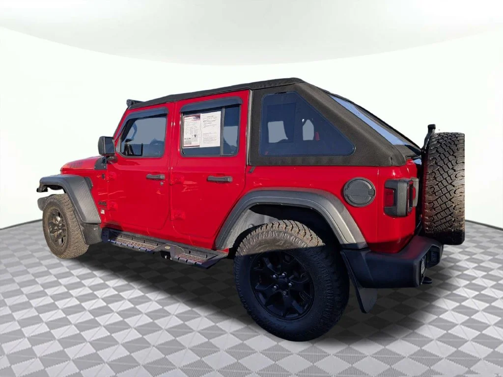 Used 2020 Red Clearcoat Jeep Unlimited Sport image 4