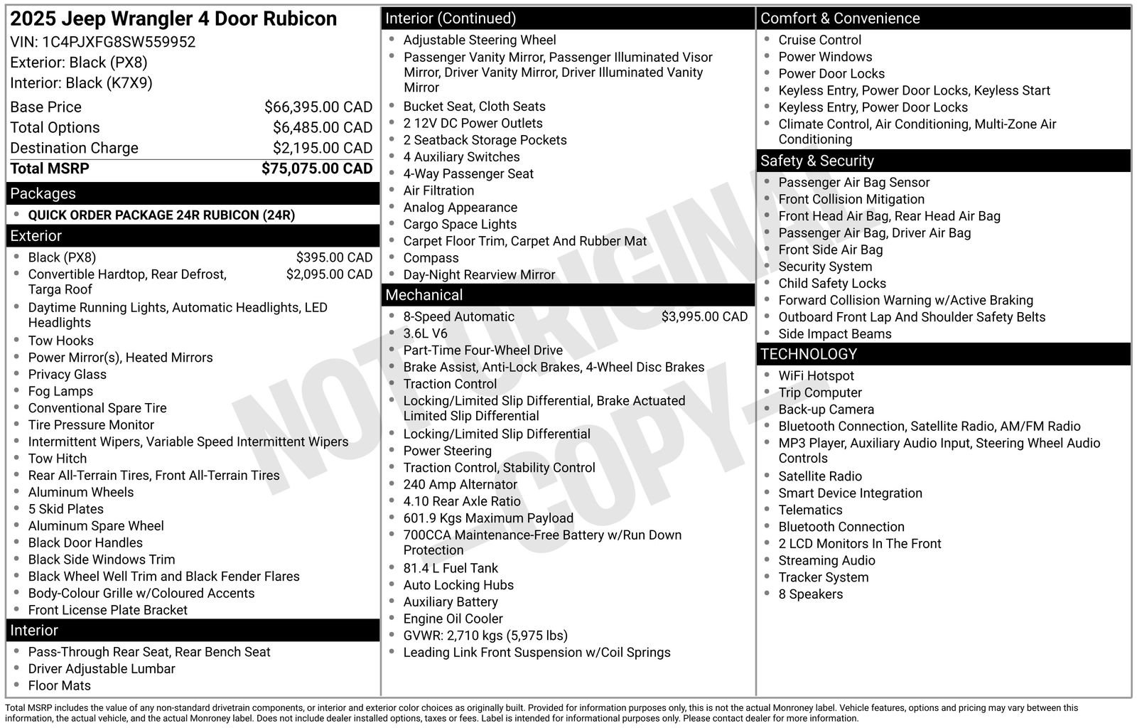 Used 2025 Black Clearcoat Jeep Rubicon image 32