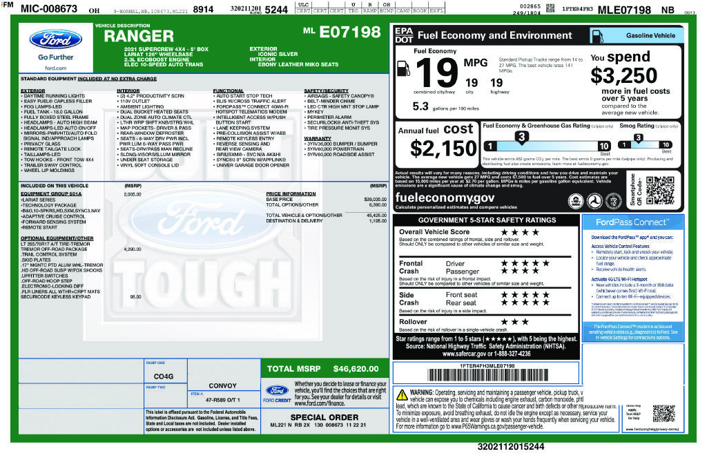 2021 Ford Ranger Lariat - Photo 25