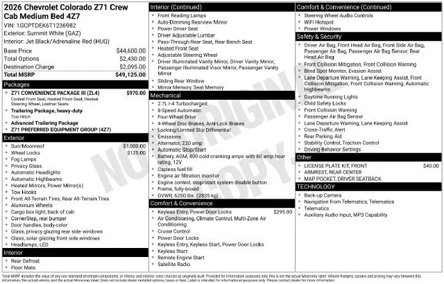 2026 Chevrolet Colorado Z71 - Photo 4