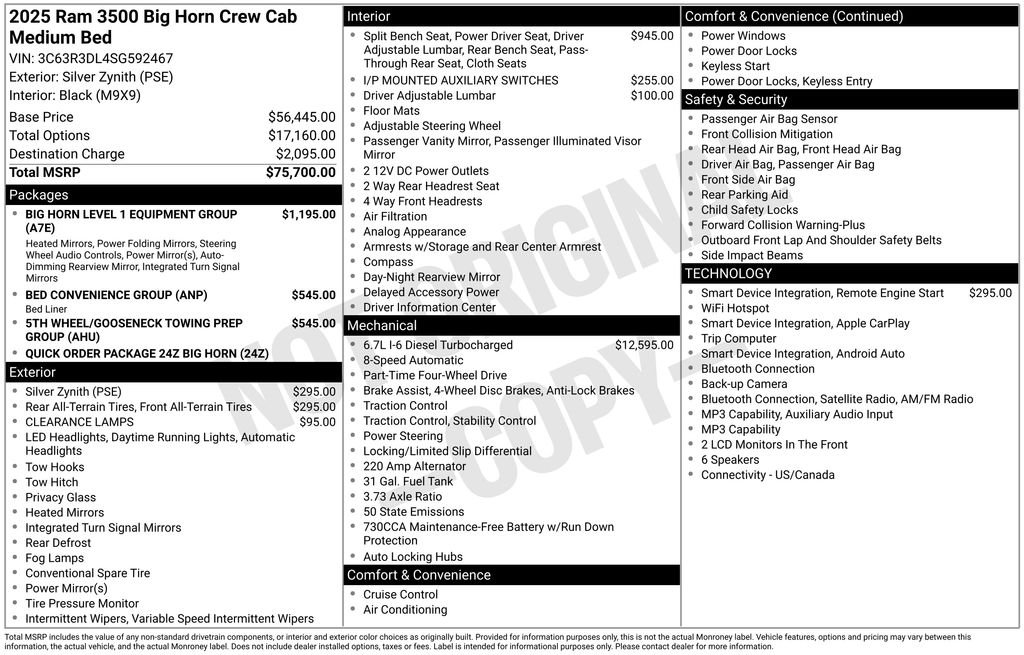 Used 2025 Silver Ram Big Horn image 25