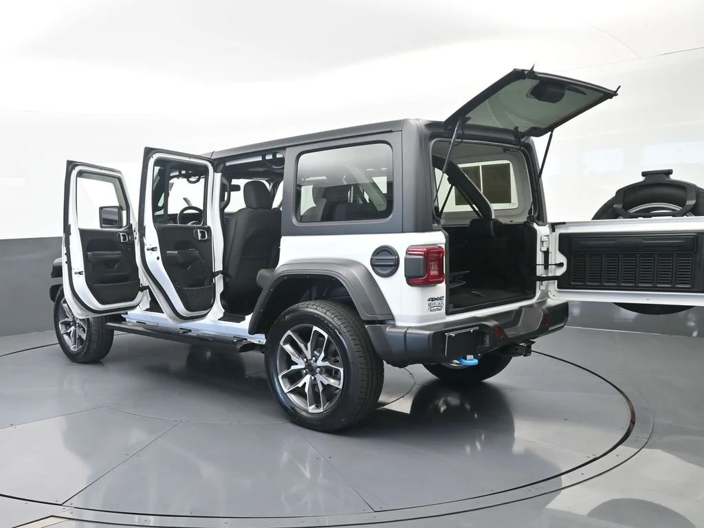 Used 2024 Bright White Clearcoat Jeep Sport S 4xe image 71