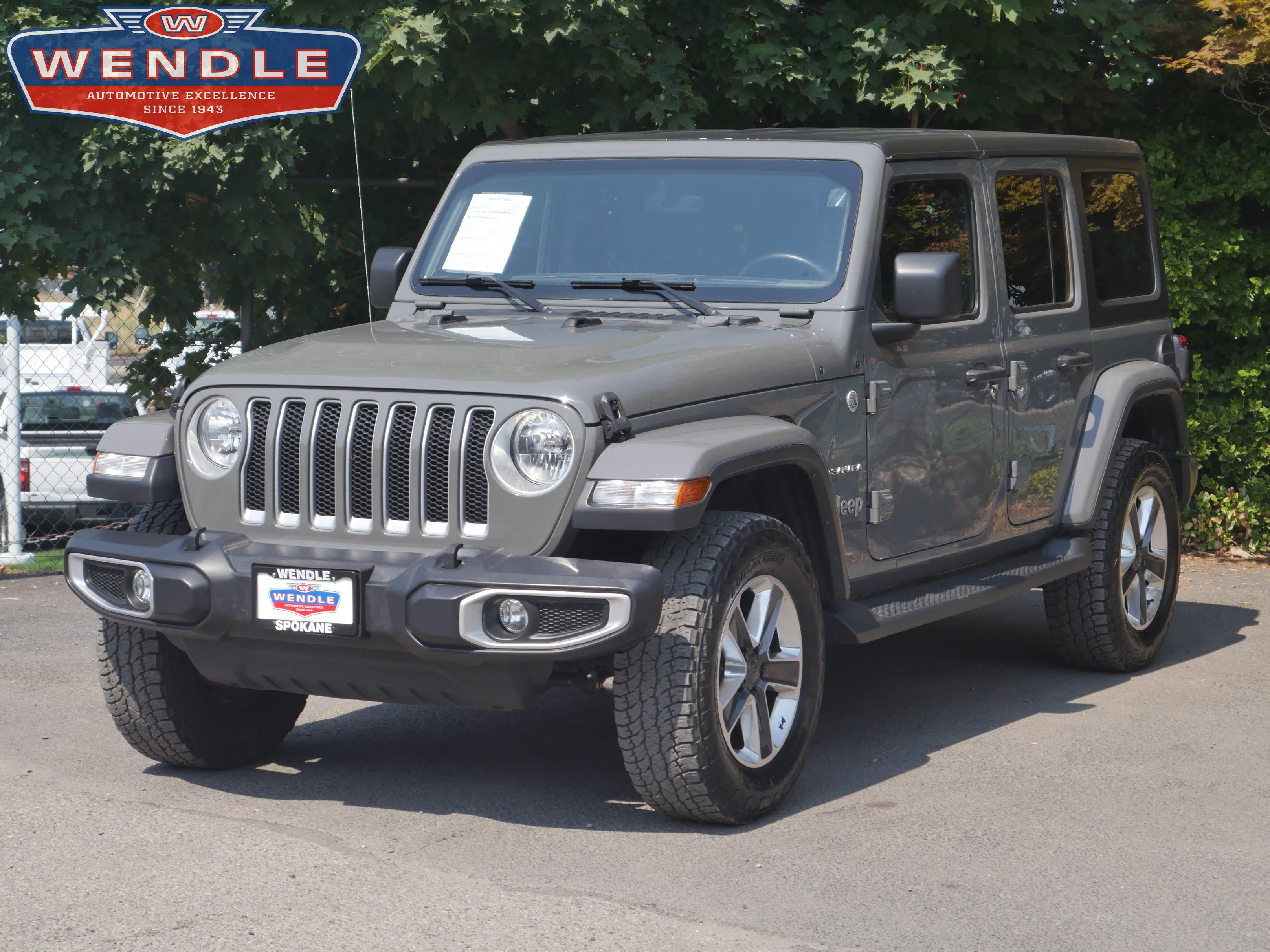Used 2018 Sting Gray Clearcoat Jeep Sahara image 1