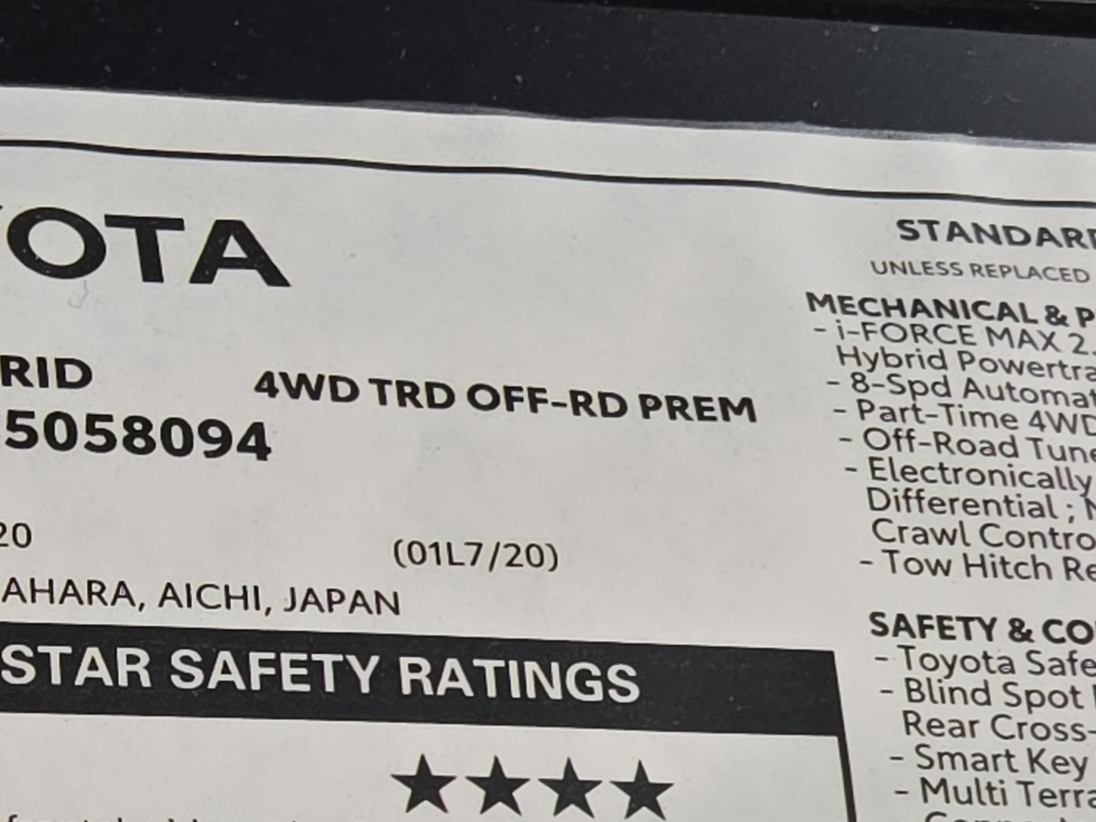 New 2026 Underground Toyota Hybrid TRD Off Road Premium image 24
