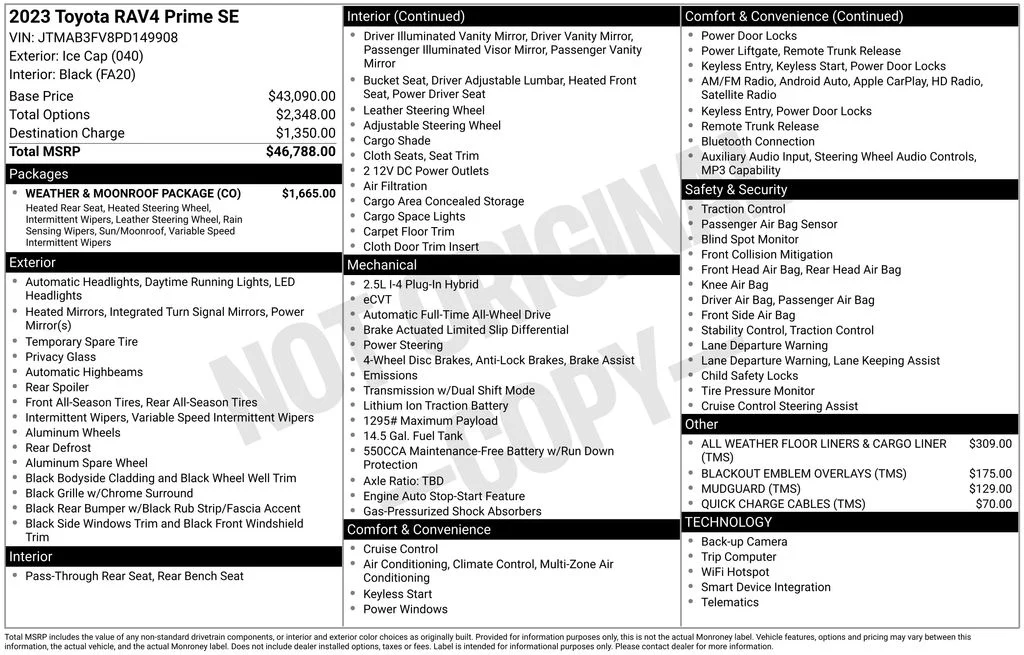 Used 2023 White Toyota SE image 6