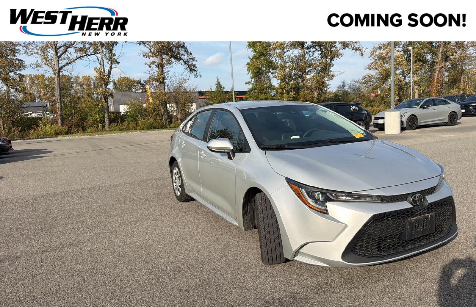 Used 2021 Classic Silver Metallic Toyota LE image 1