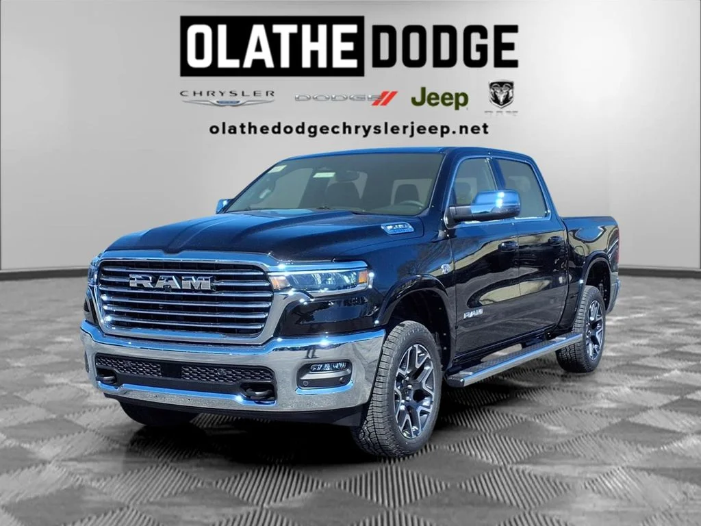 New 2026 Diamond Black Crystal Pearl-Coat Exterior Paint RAM Laramie image 1