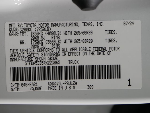 Certified Used 2024 Ice Cap Toyota Crew Cab Limited w/ TRD Off-Road Pkg image 35