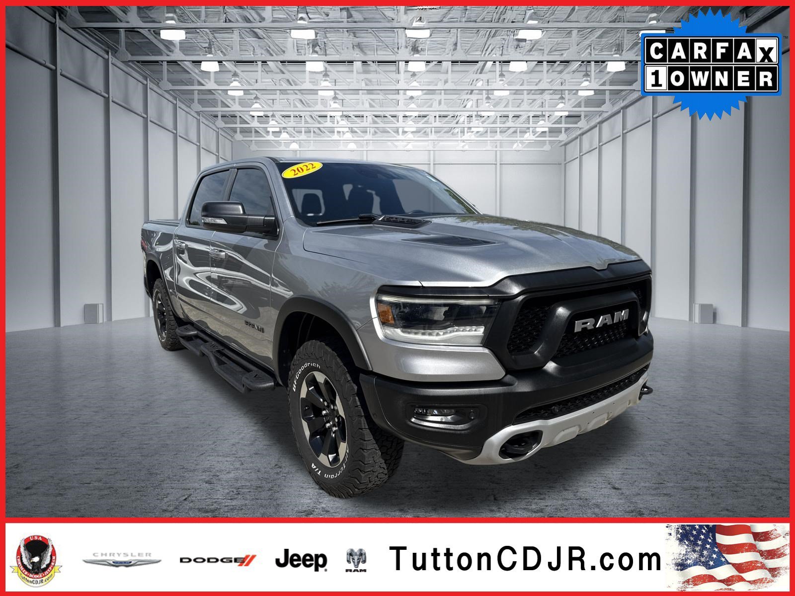 Used 2022 Billet Silver Metallic Clearcoat Ram Rebel image 1