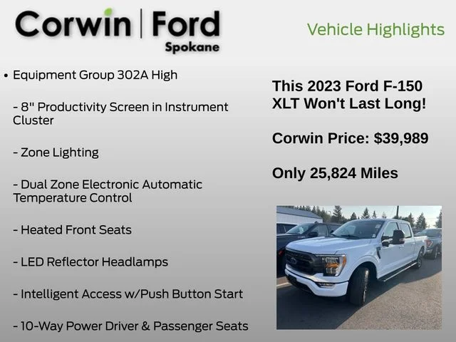 Used 2023 Oxford White Ford XLT image 12